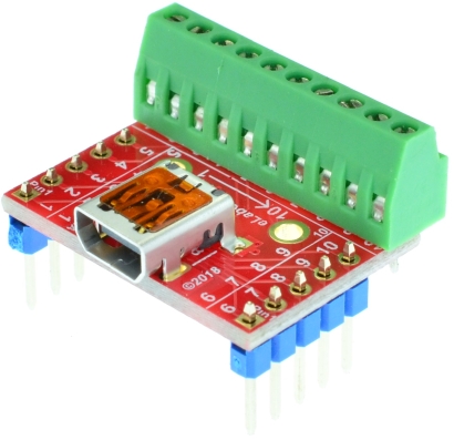 GoPro mini USB Type B 10 pin Female connector breakout board screw terminal blocks